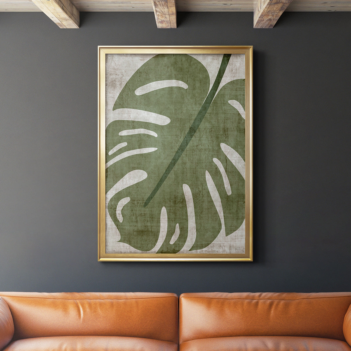 Island Greenery II - Modern Framed Canvas Print