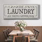 Laundry Gathers - Floater Framed Canvas Print
