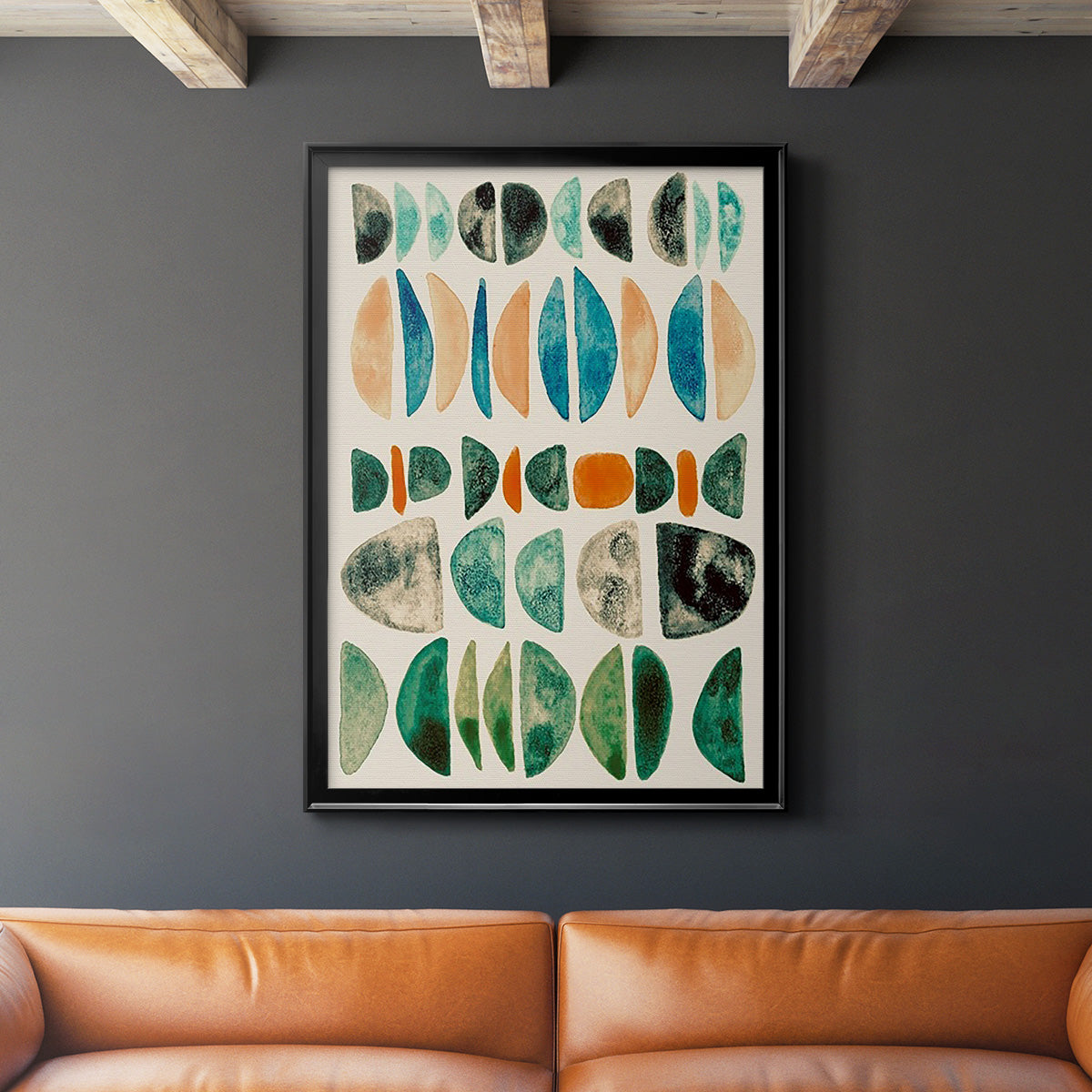 Semi Stack II - Modern Framed Canvas Print