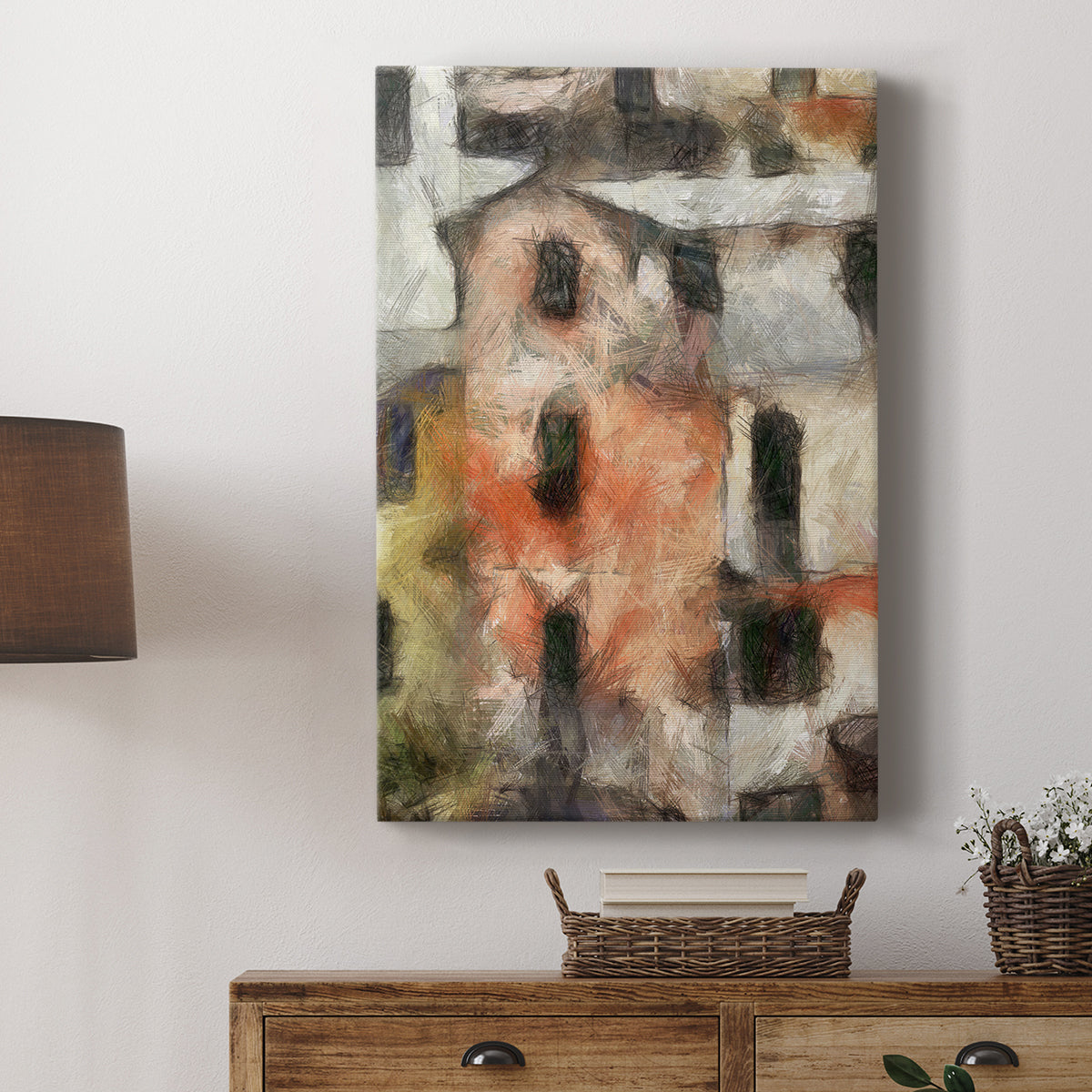 Stacked Houses IV - Canvas Art Print