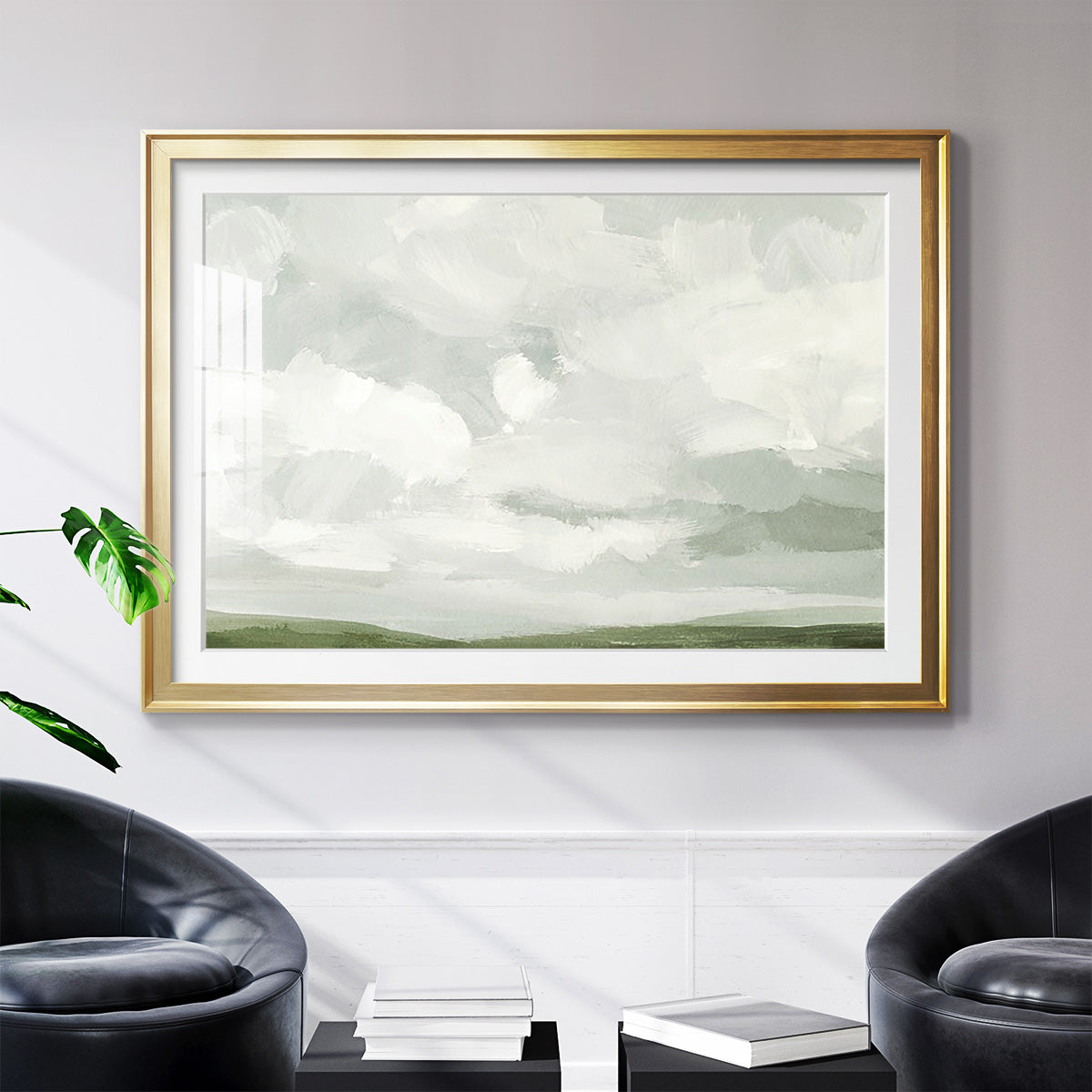 Gray Stone Sky IV - Modern Framed Art Print
