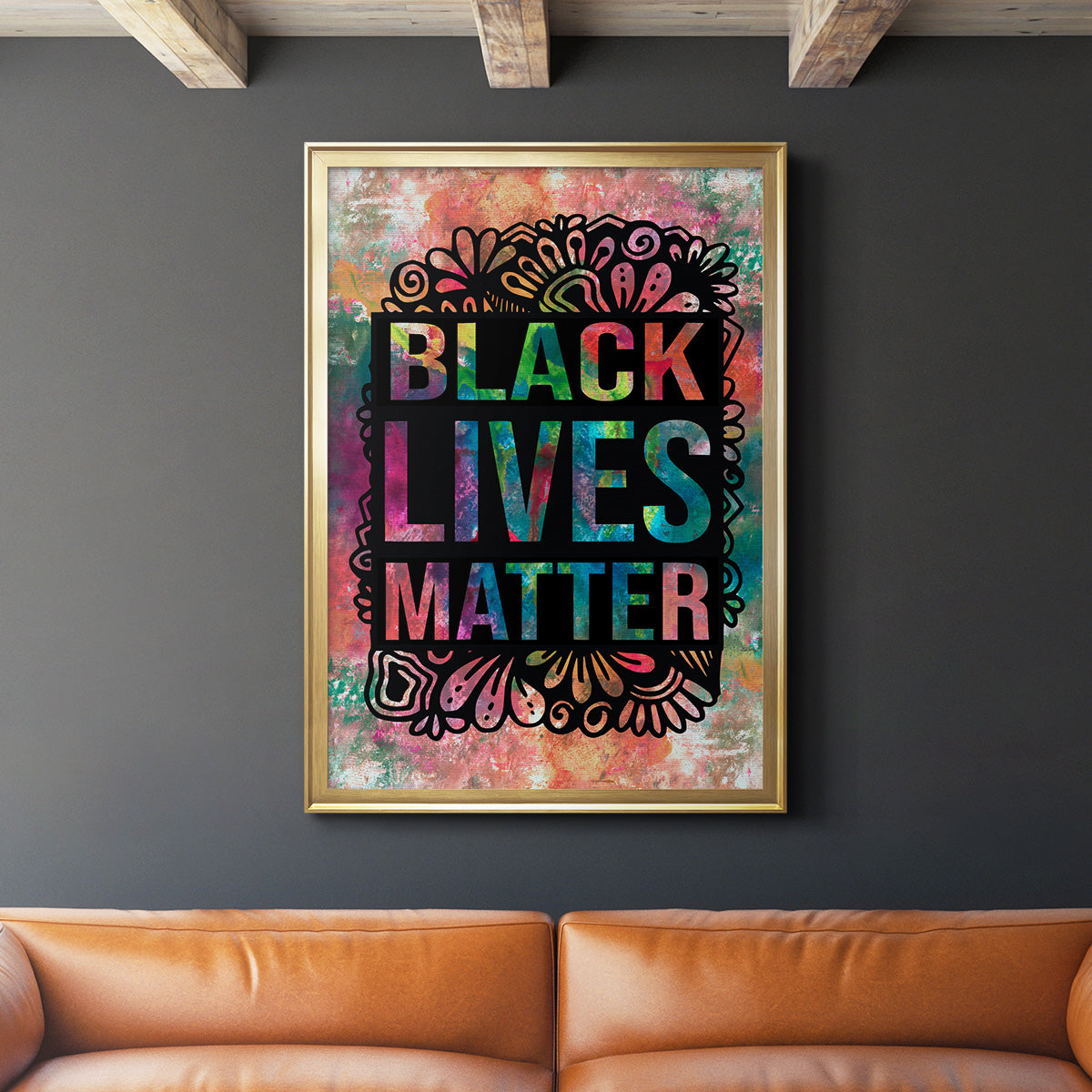 Graffiti Black Lives Matter - Modern Framed Canvas Print