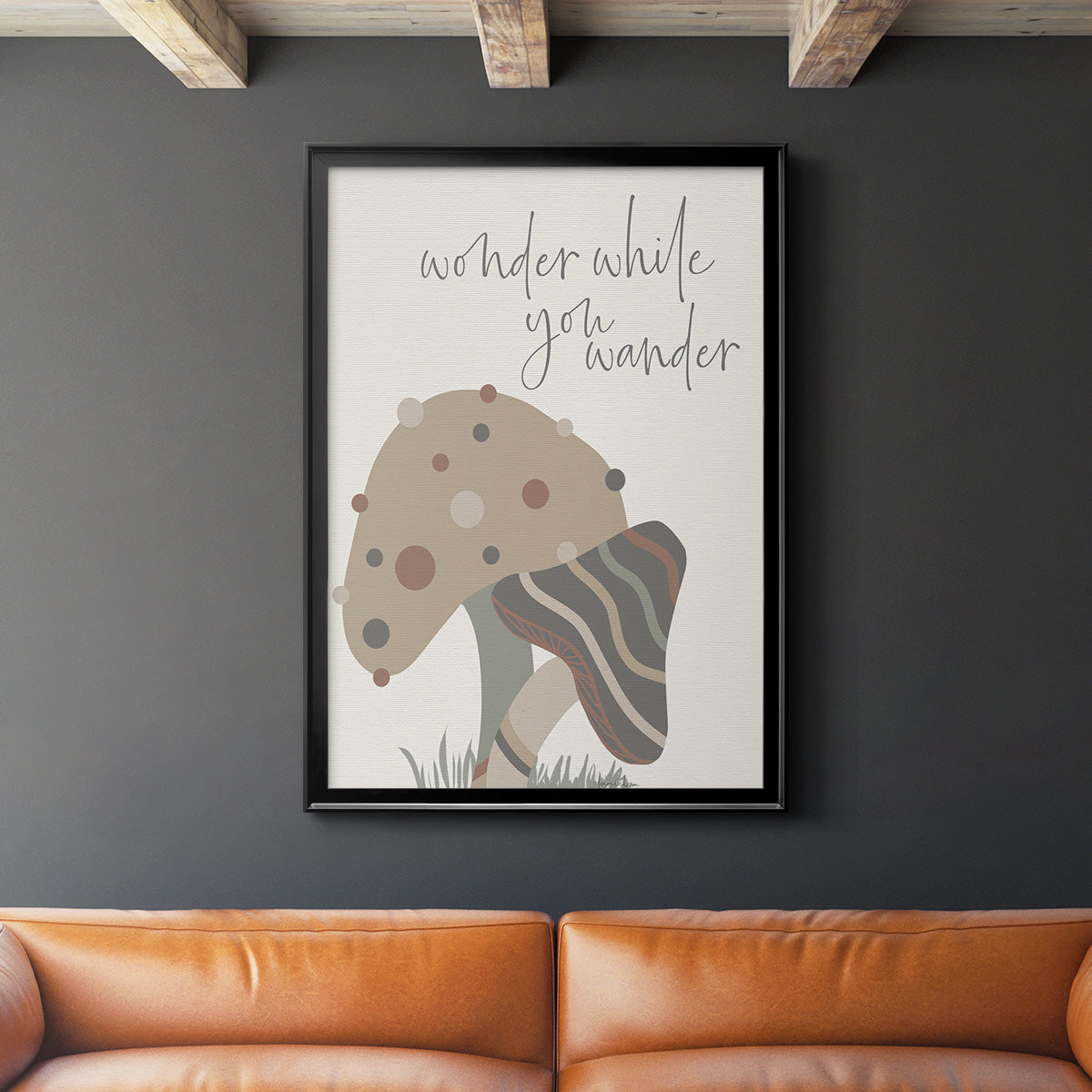 Wonder While You Wander - Modern Framed Canvas Print