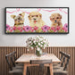 Puppy Valentine Collection D - Floater Framed Canvas Print