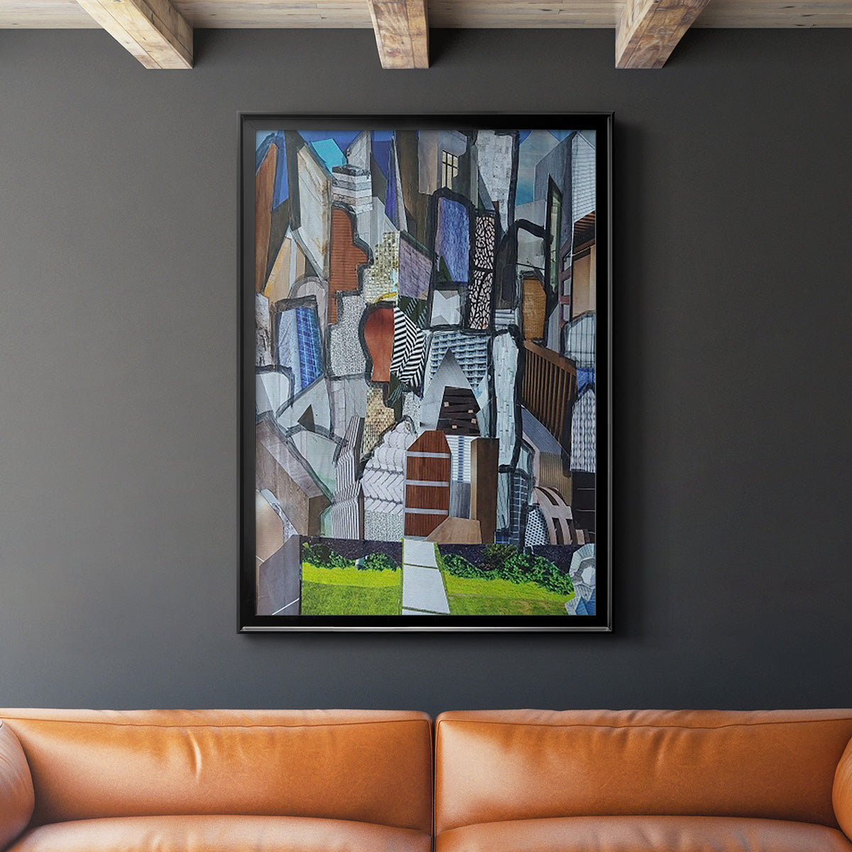 Chicago Grant Park - Modern Framed Canvas Print