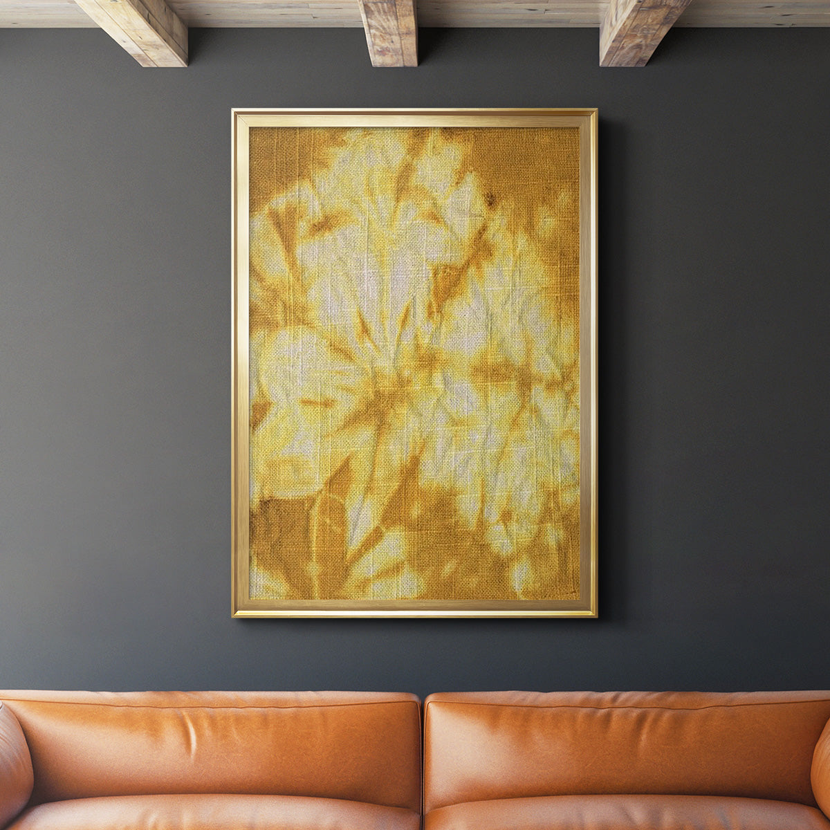 Turmeric Sunrise II - Modern Framed Canvas Print