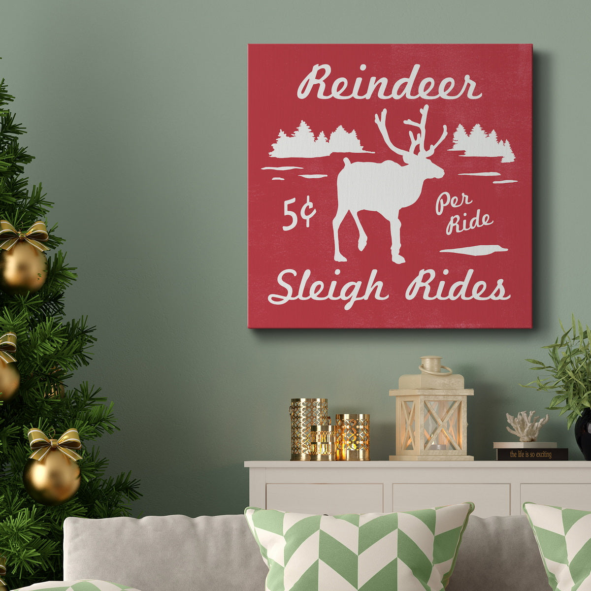 Reindeer Rides II-Premium Gallery Wrapped Canvas - Ready to Hang