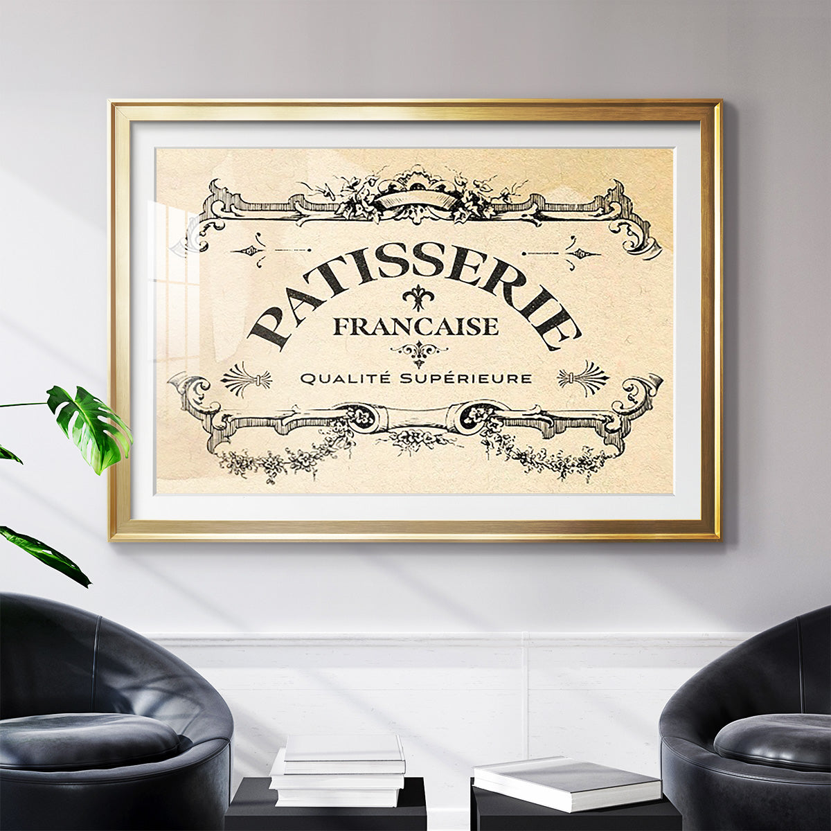 Antique French Label I - Modern Framed Art Print