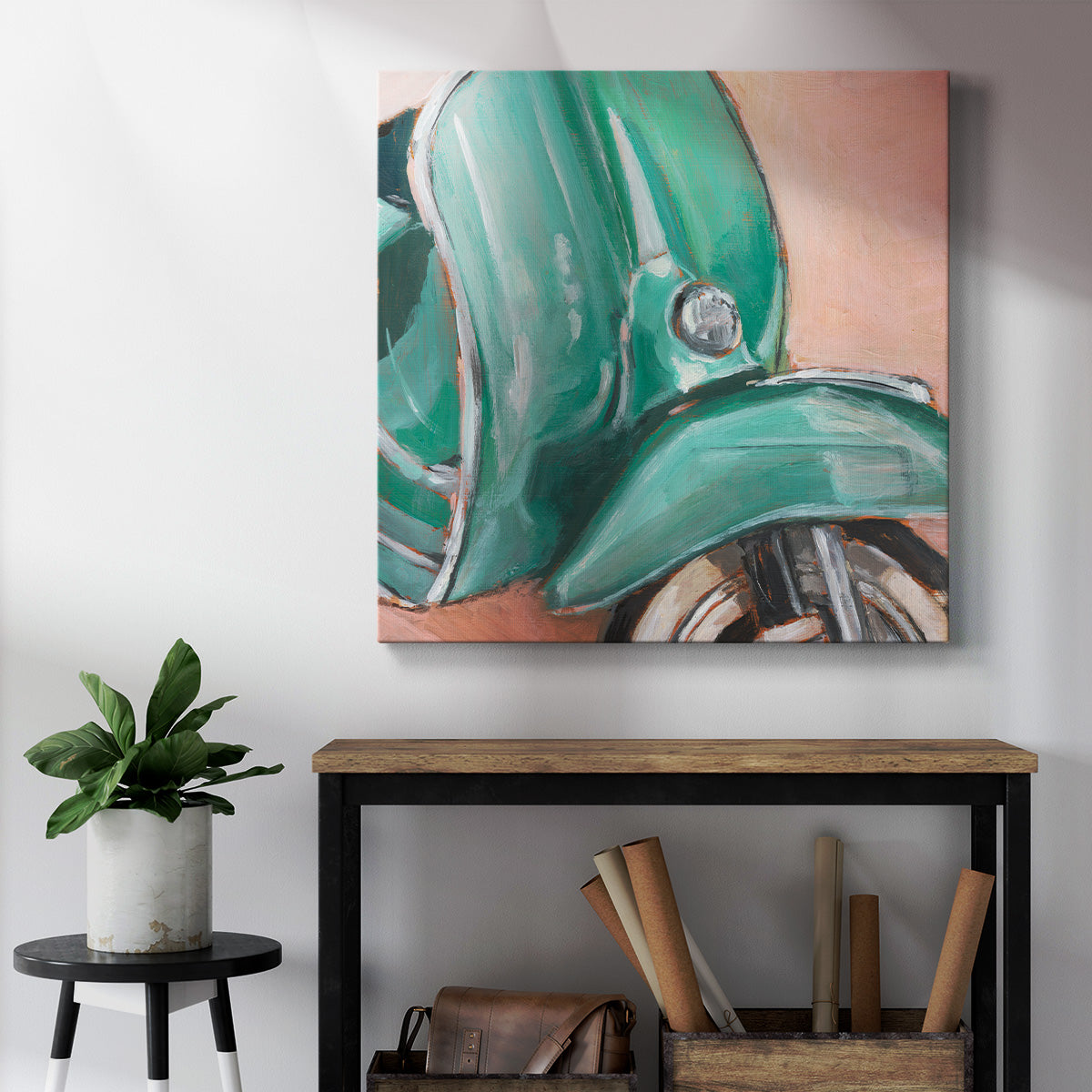 Retro Scooter IV-Premium Gallery Wrapped Canvas - Ready to Hang