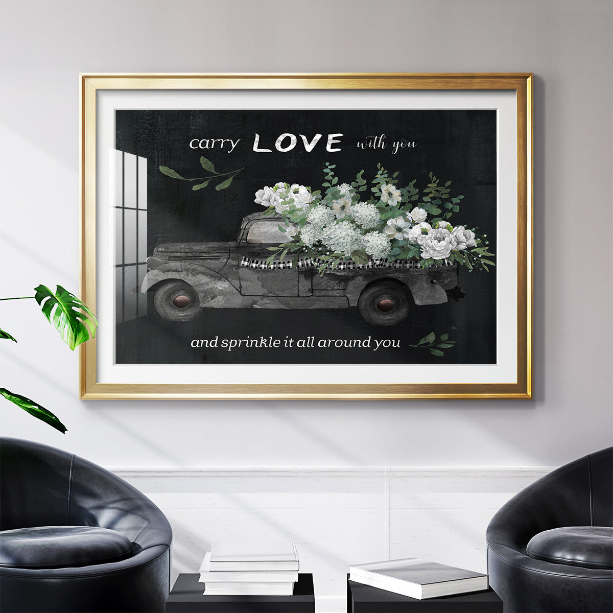 Carry Love - Modern Framed Art Print