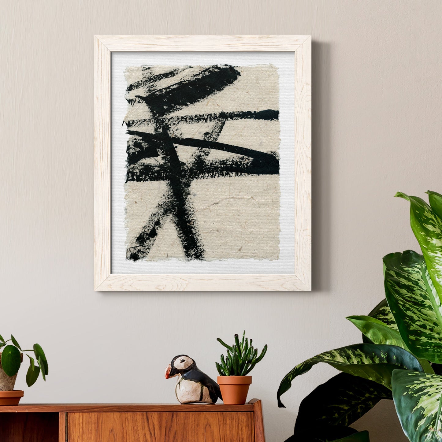 Lines Crossed III - Premium Canvas Framed in Barnwood - Ready to Hang