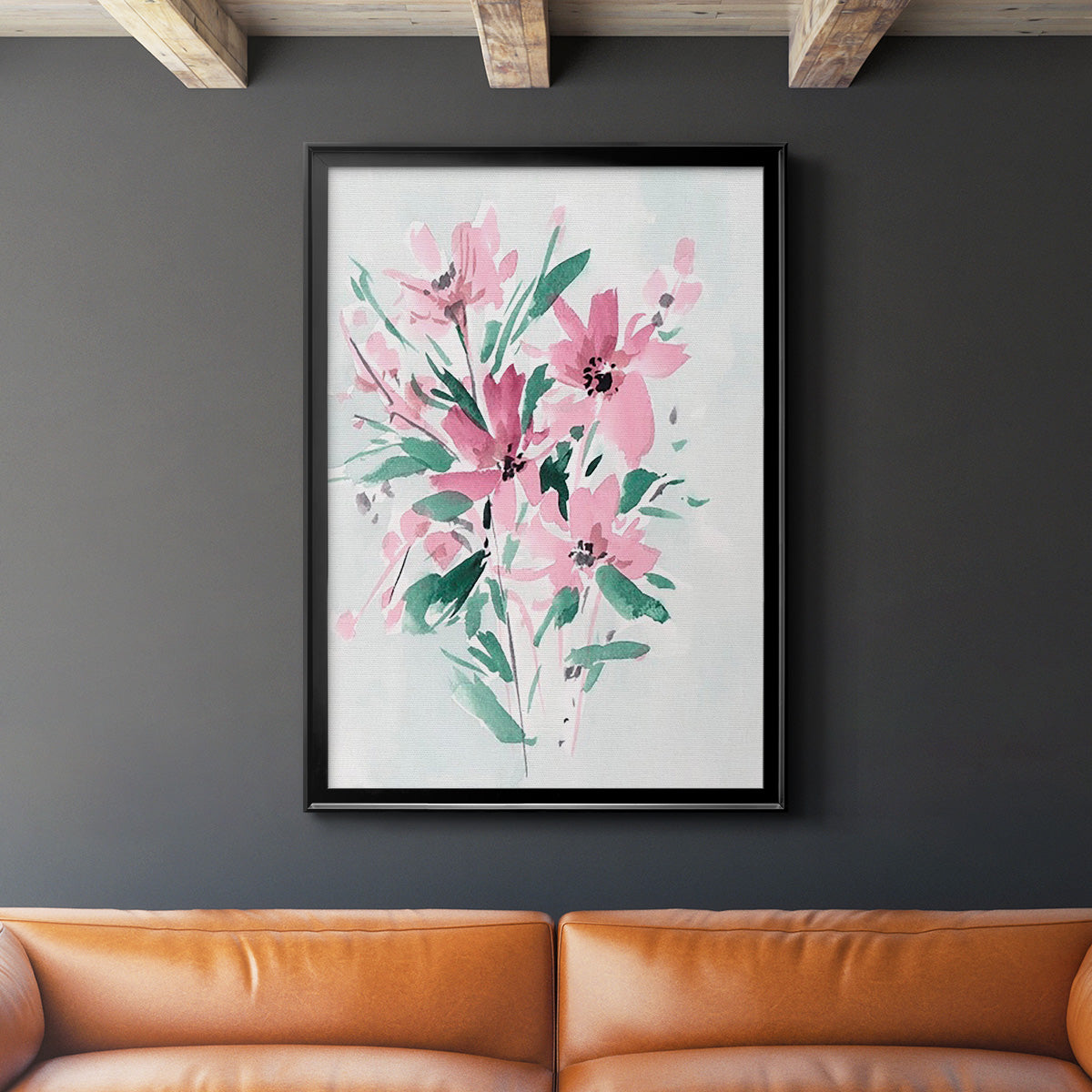 Posy Blooms IV - Modern Framed Canvas Print