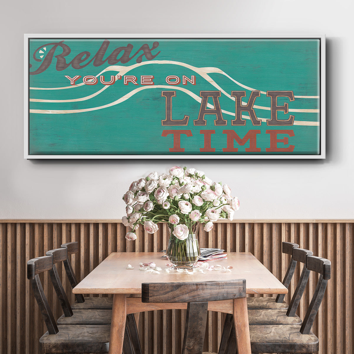 Cabin Life Collection H - Floater Framed Canvas Print