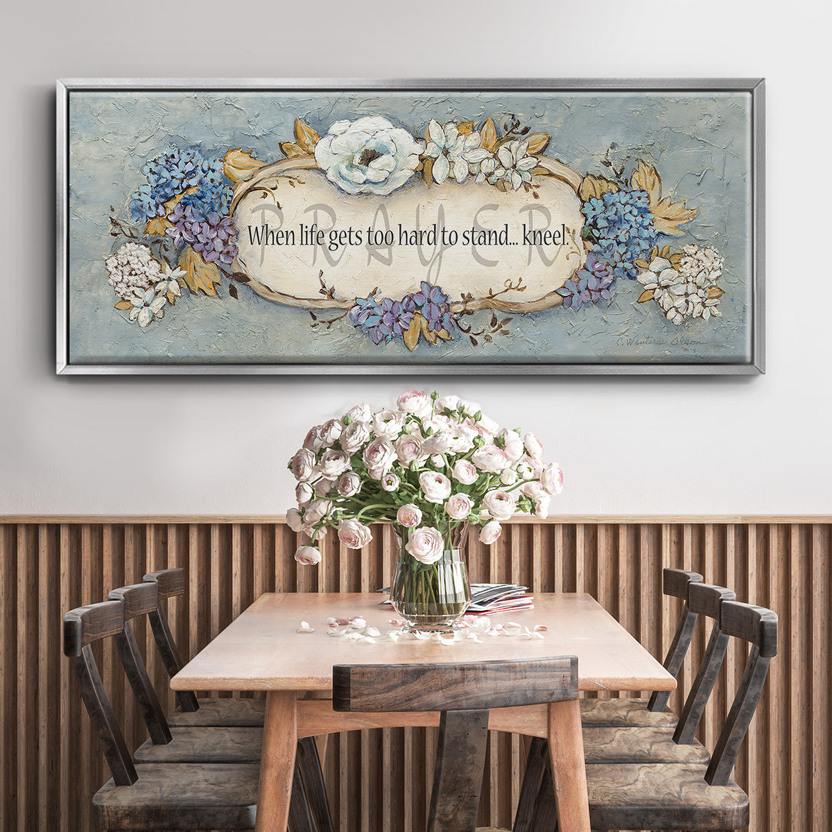 Prayer - Floater Framed Canvas Print