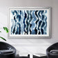 True Blue Wave I - Modern Framed Art Print