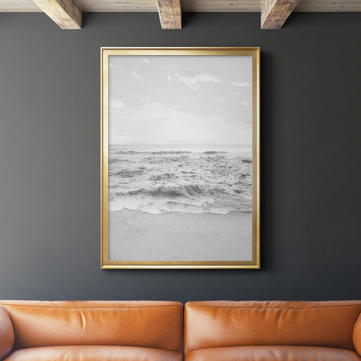 Gentle Tides I - Modern Framed Canvas Print