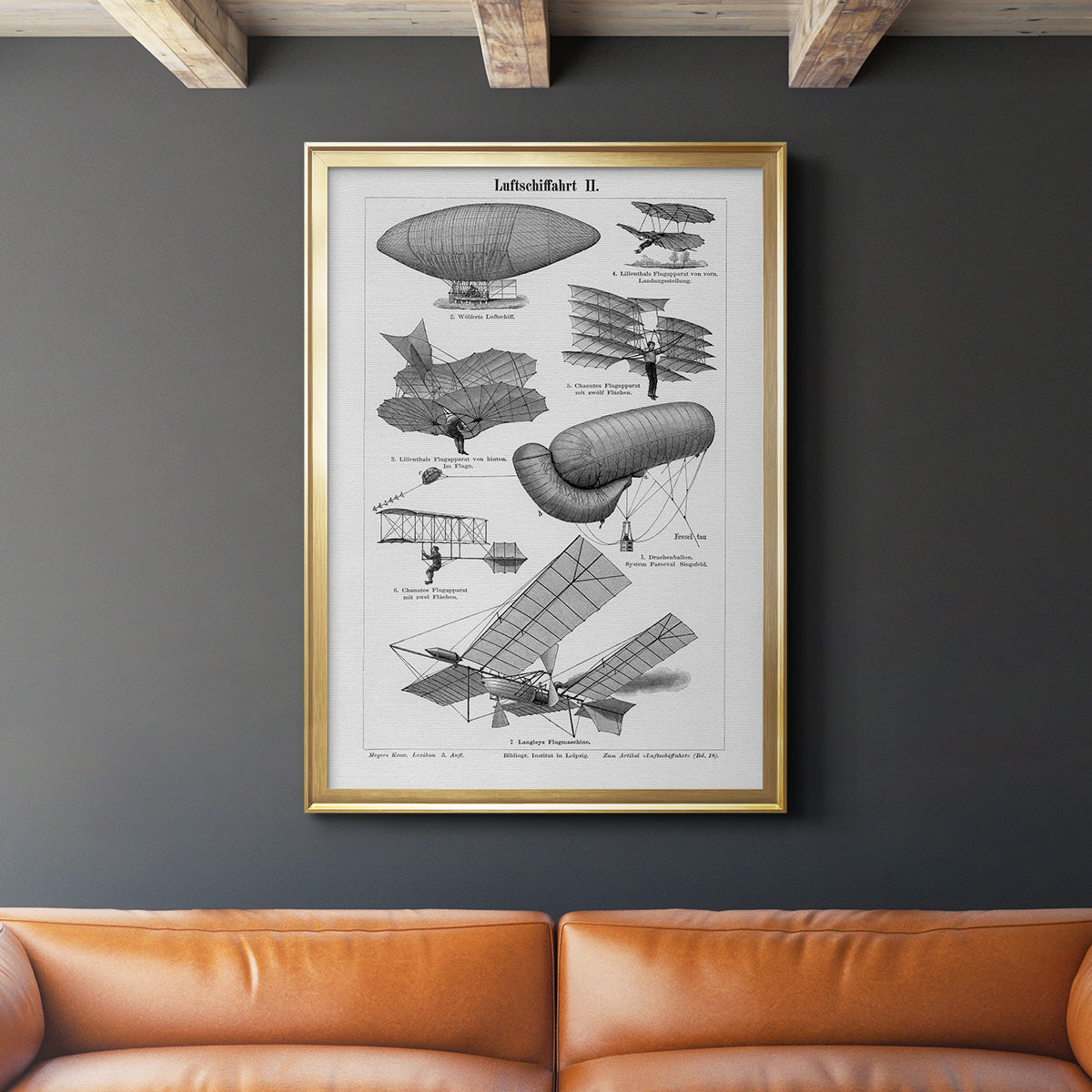 Industrial Flight - Modern Framed Canvas Print