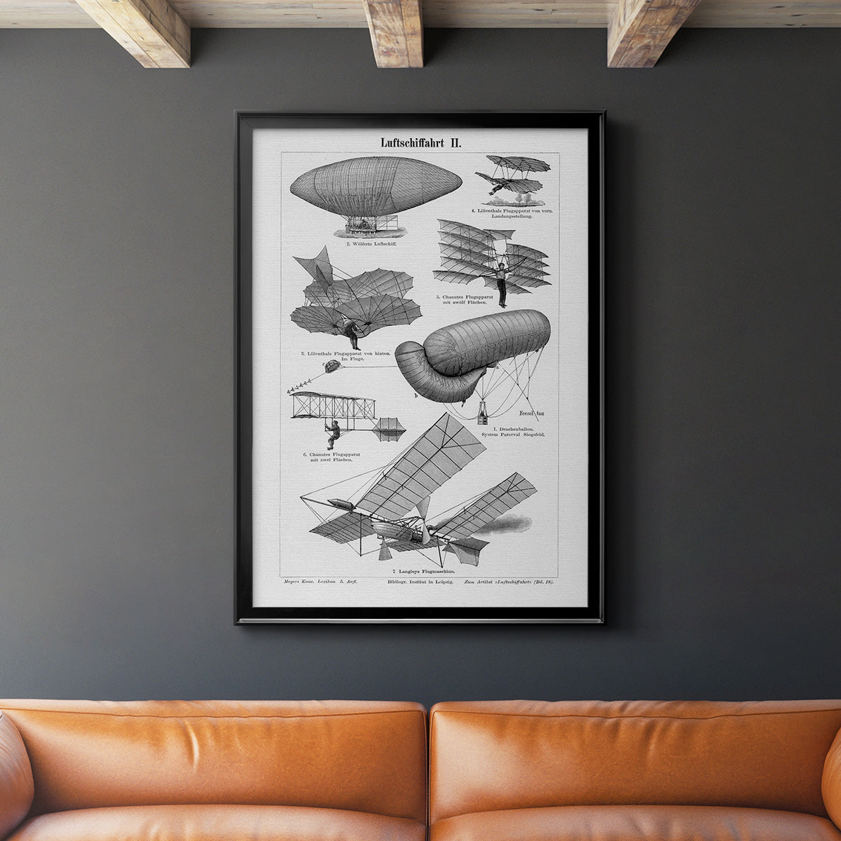 Industrial Flight - Modern Framed Canvas Print