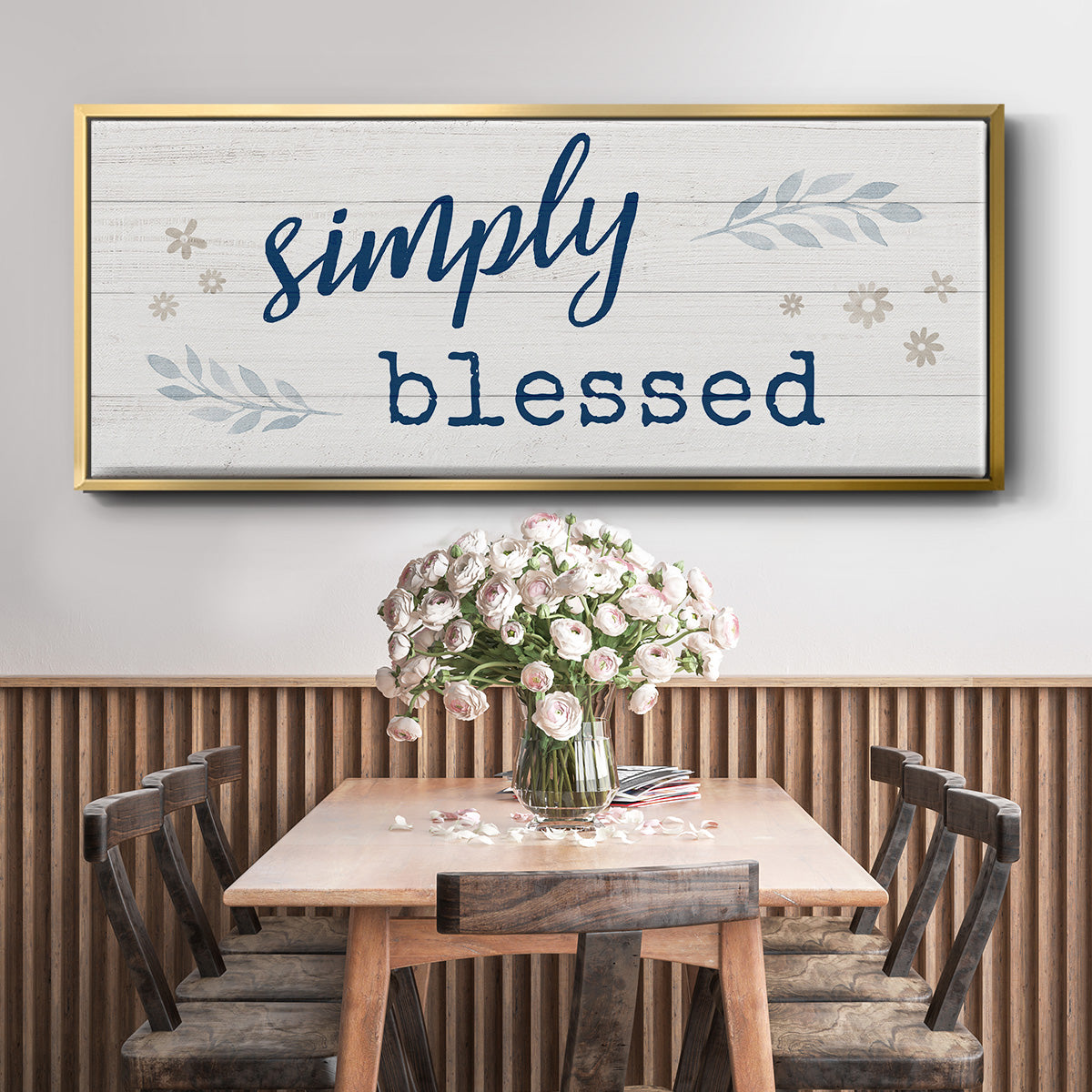 Simply Blessed - Floater Framed Canvas Print