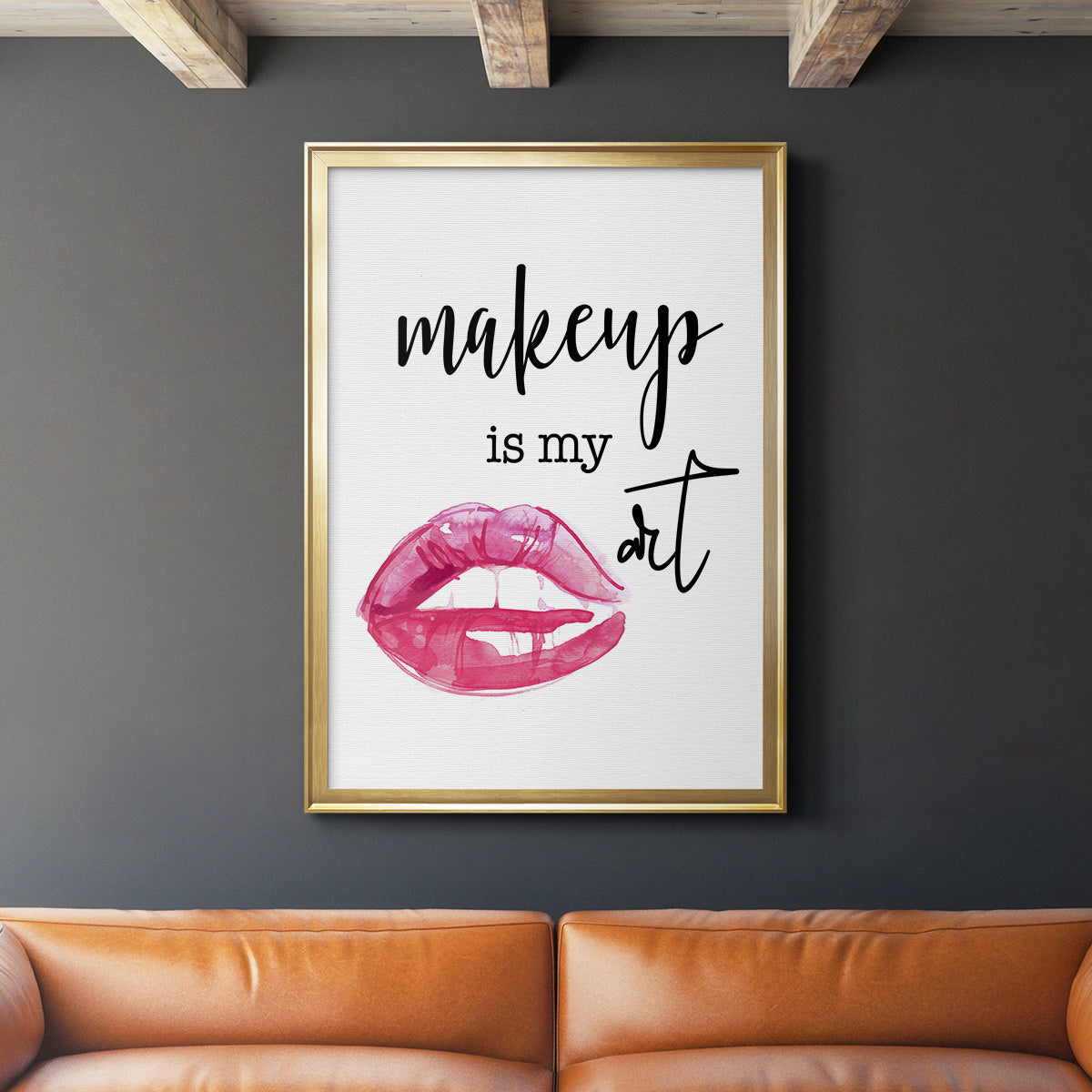 Makeup is My Art - Modern Framed Canvas Print