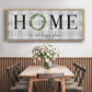 Home is Our Happy Place - Floater Framed Canvas Print