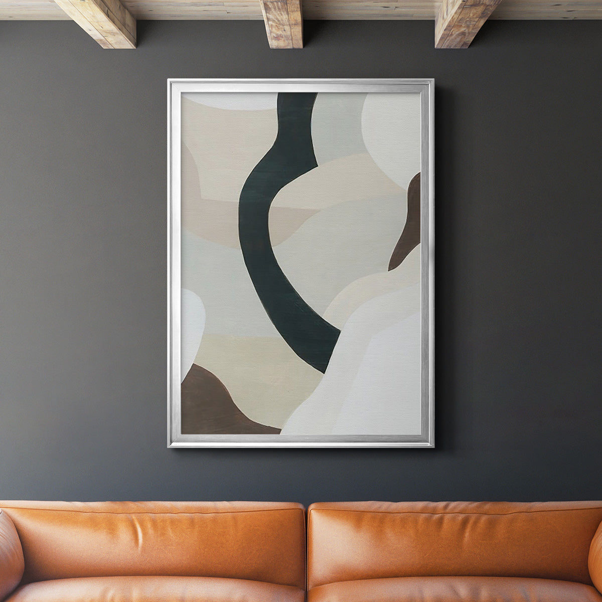 Shifting Neutrals II - Modern Framed Canvas Print