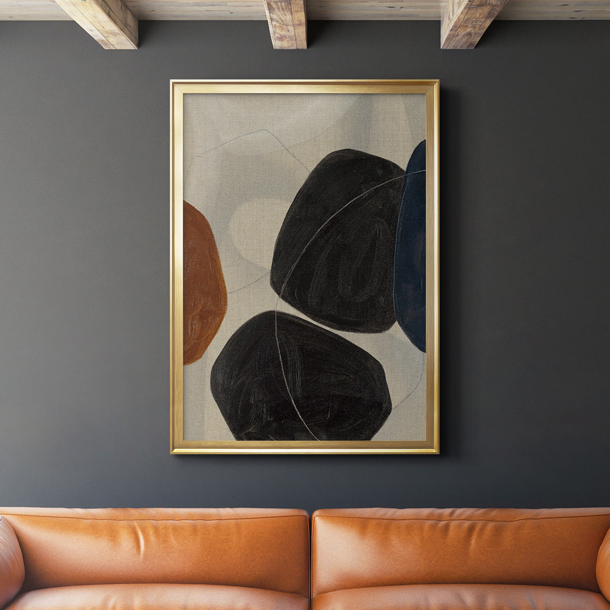 Gravity I - Modern Framed Canvas Print