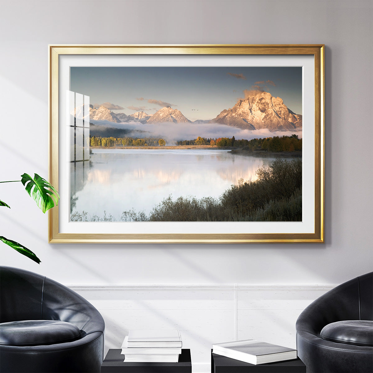 Snake River Fog - Modern Framed Art Print