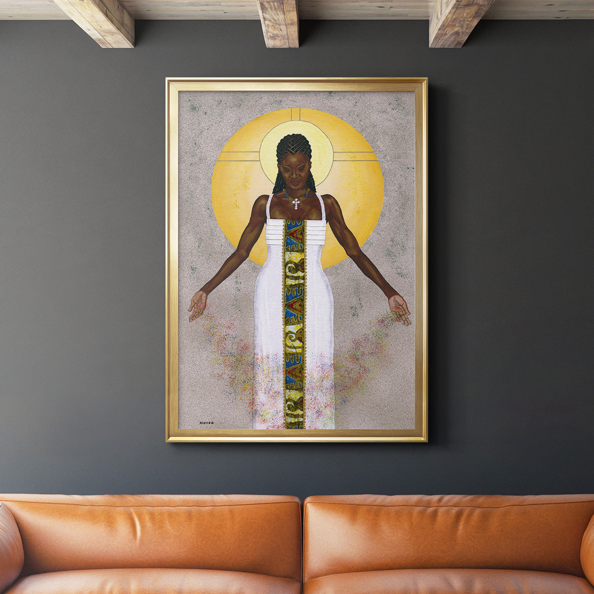 Her Peace - Modern Framed Canvas Print