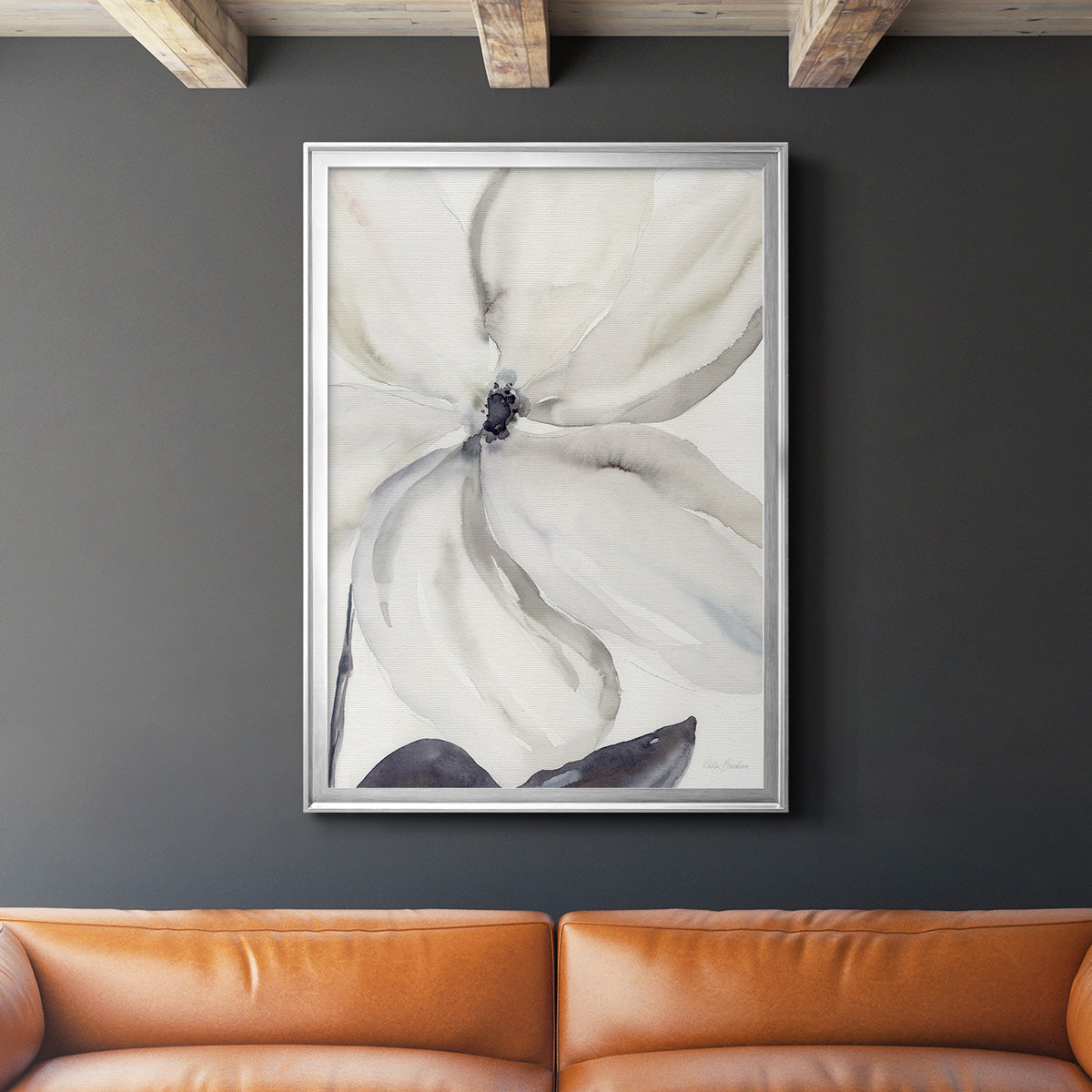 Daybreak Bloom I - Modern Framed Canvas Print