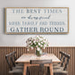 Family and Friends Gather - Floater Framed Canvas Print