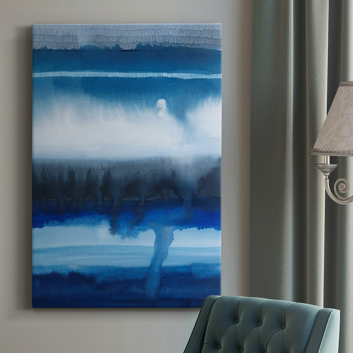 Deep Blue Shore I Premium Gallery Wrapped Canvas - Ready to Hang