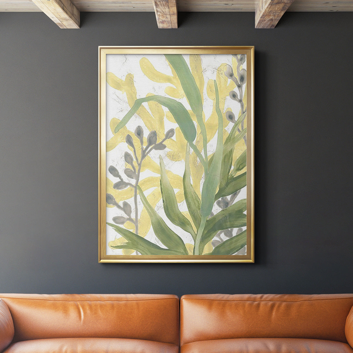 Sea Grass Fresco I - Modern Framed Canvas Print