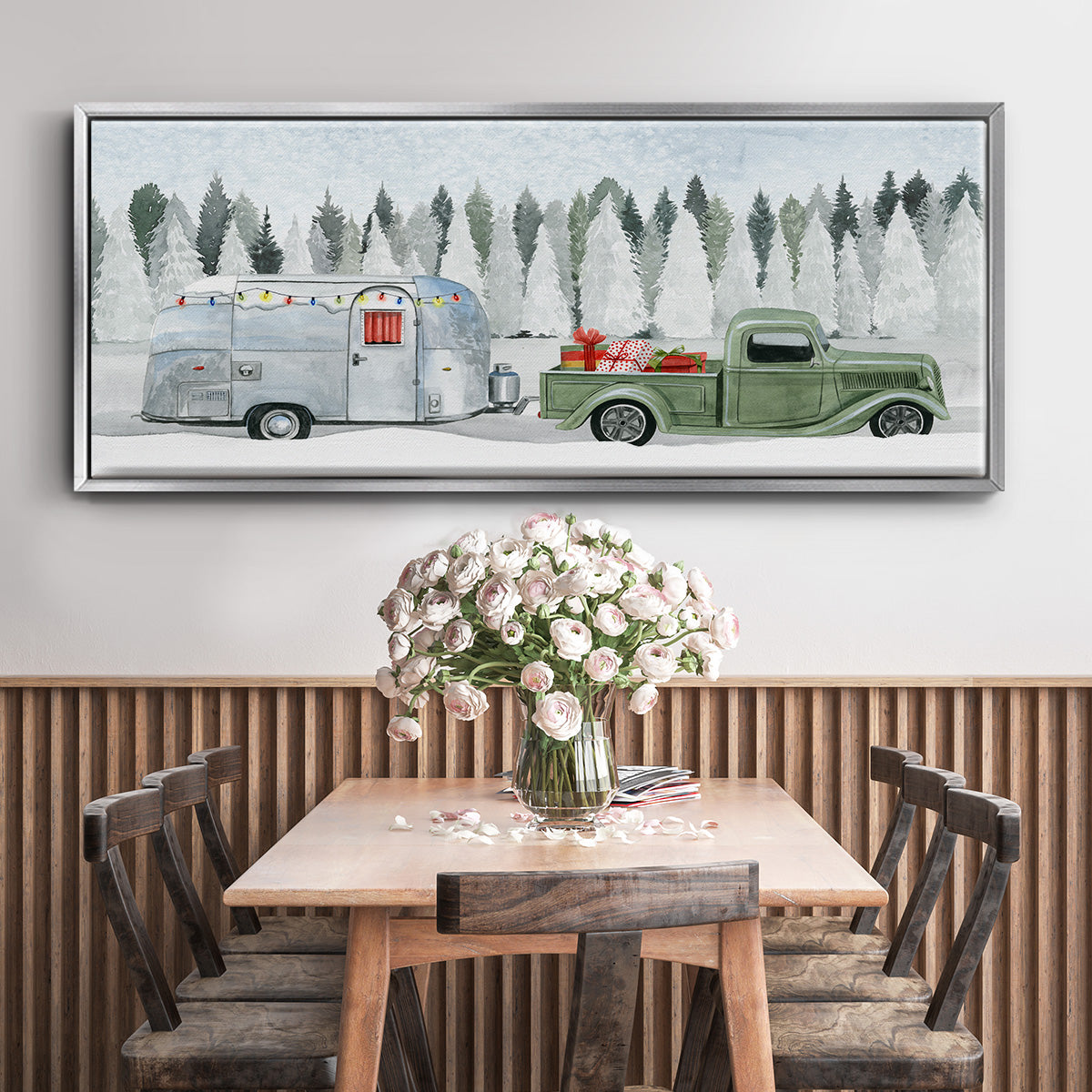 Holiday Roadtrip II - Floater Framed Canvas Print