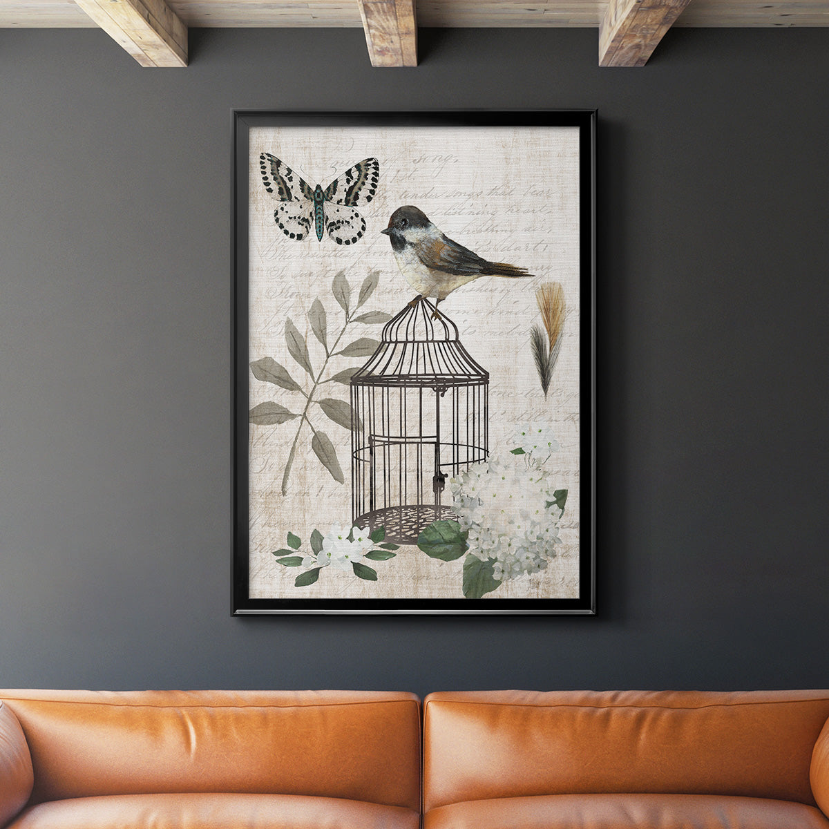 Vintage Menagerie II - Modern Framed Canvas Print