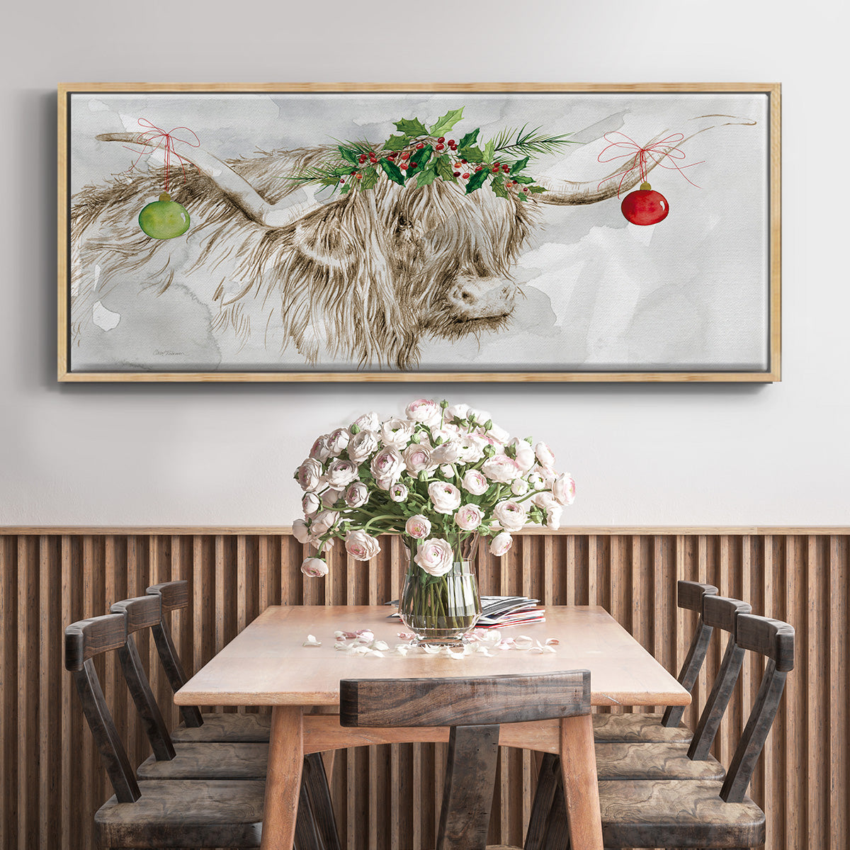 Highland Holidays - Floater Framed Canvas Print