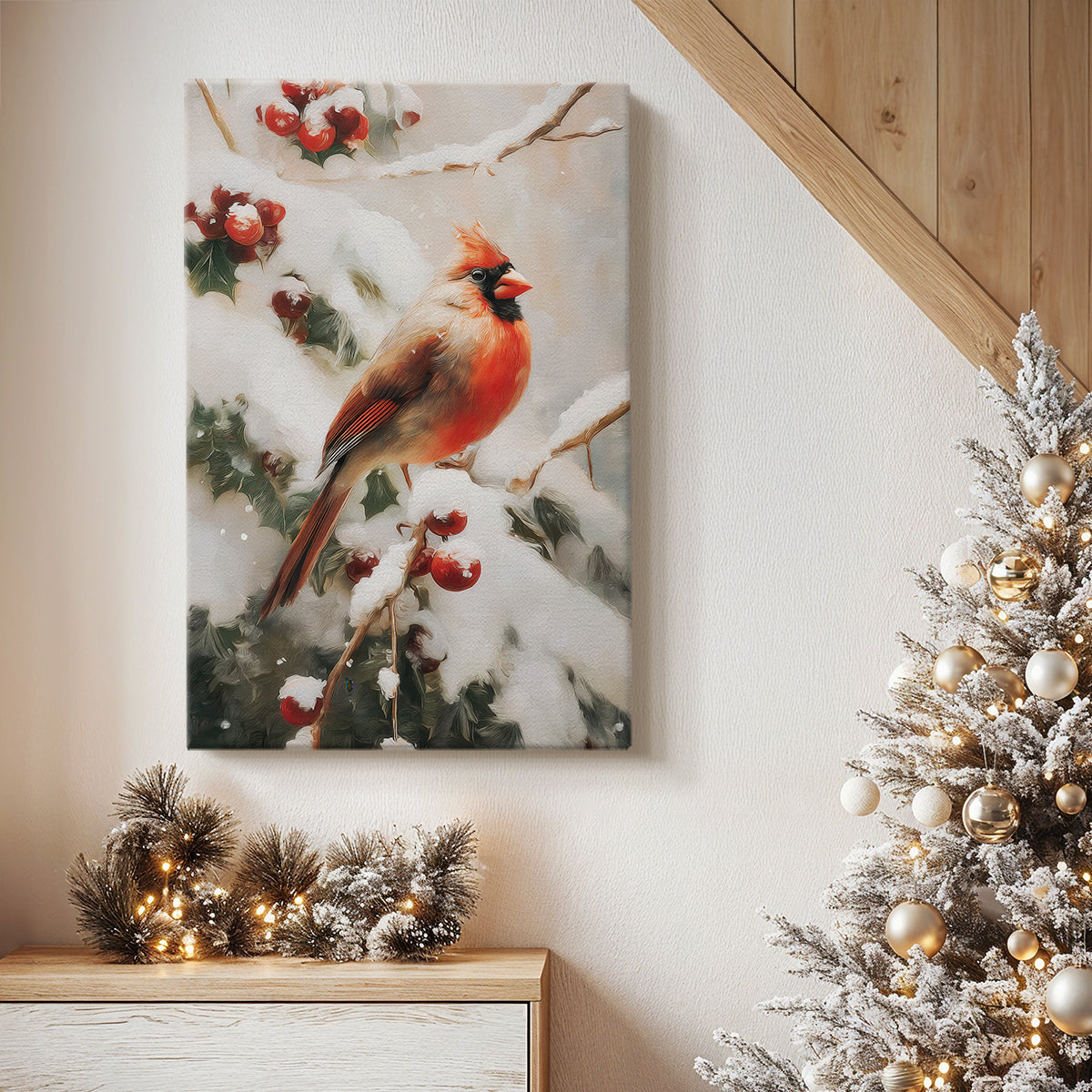 Sleigh of Golden Blessing - Canvas Art Print