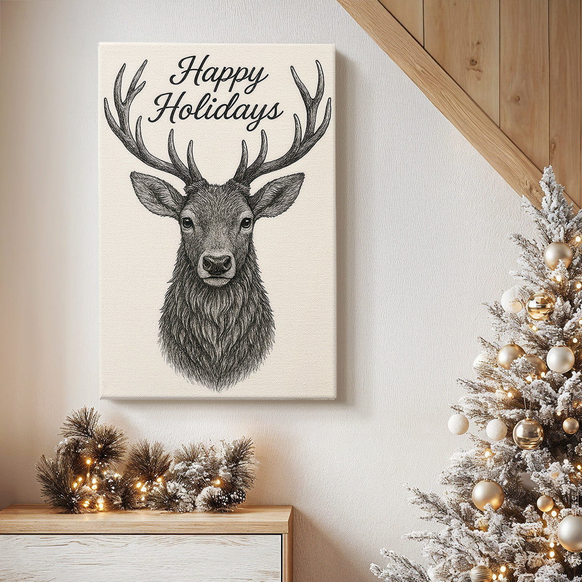 Night of Pearled Carol - Canvas Art Print