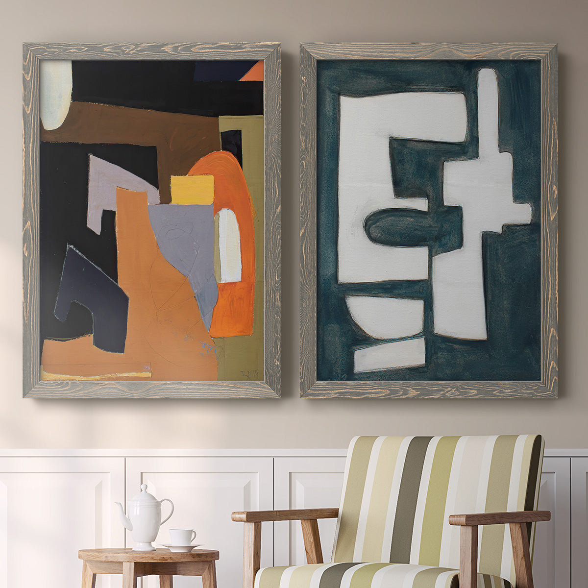 The Olive Press Rooom - Premium Framed Canvas 2 Piece Set - Ready to Hang