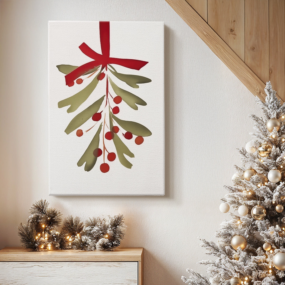 Frostlit Dusk Hearth - Canvas Art Print
