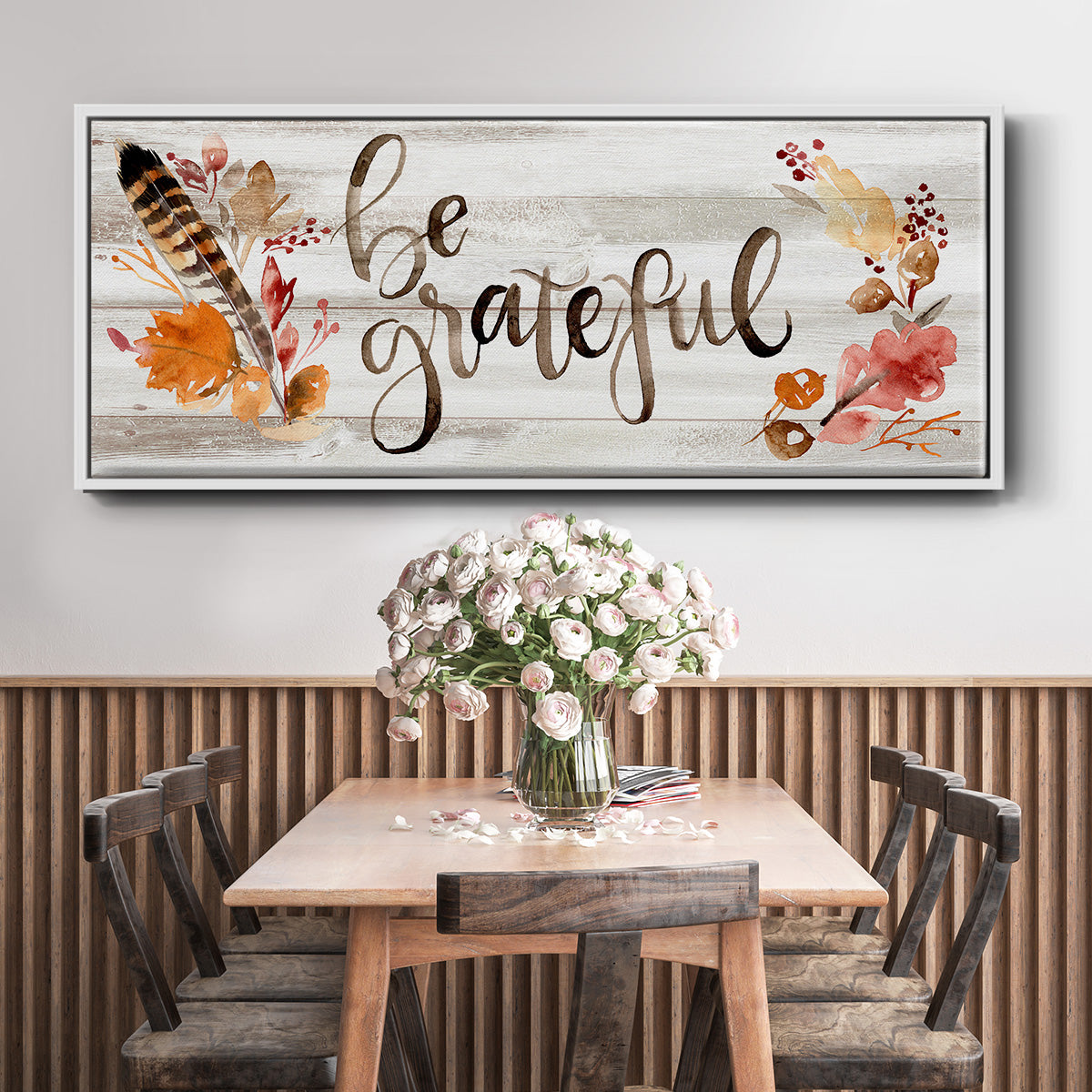 Grateful  - Floater Framed Canvas Print