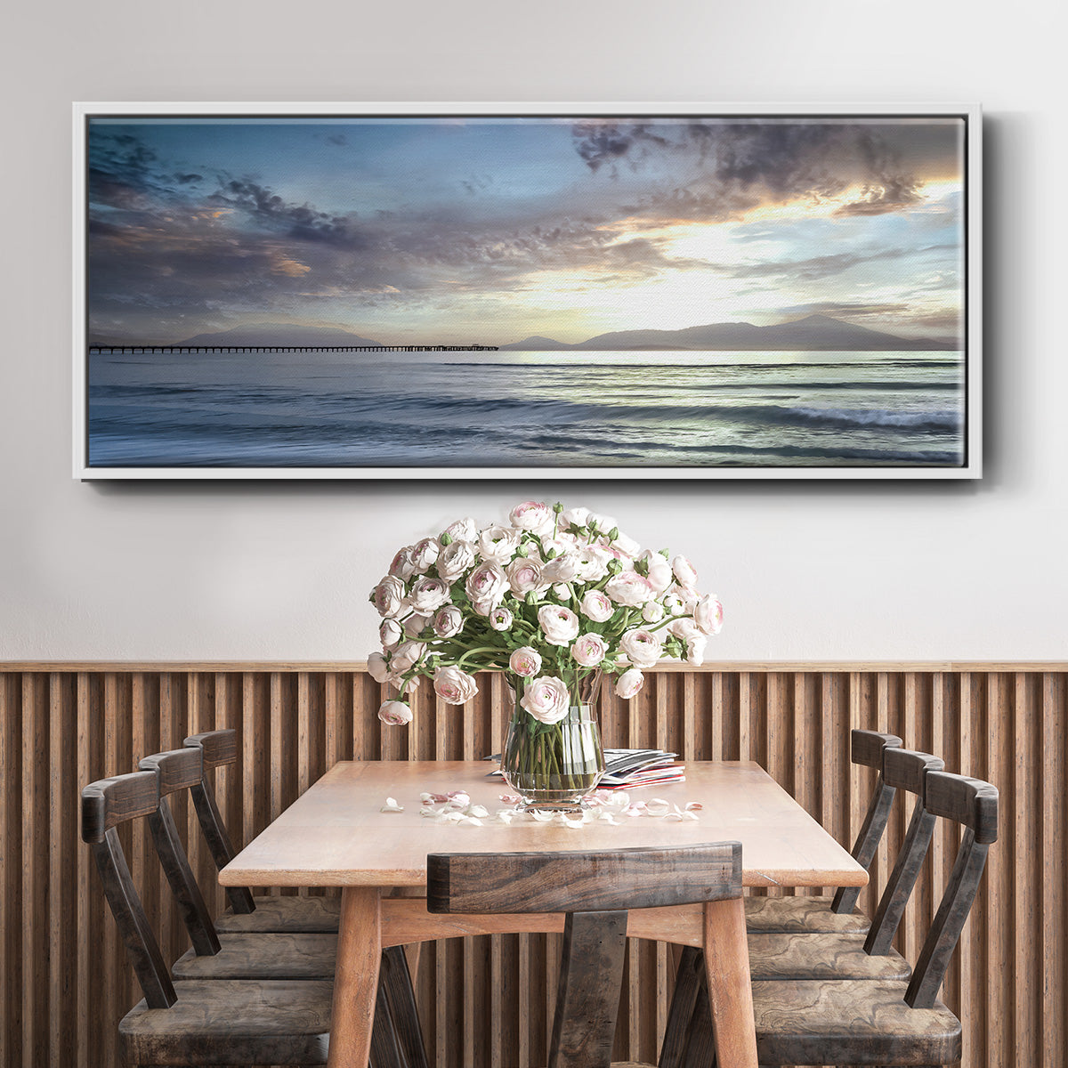 Island Calm - Floater Framed Canvas Print