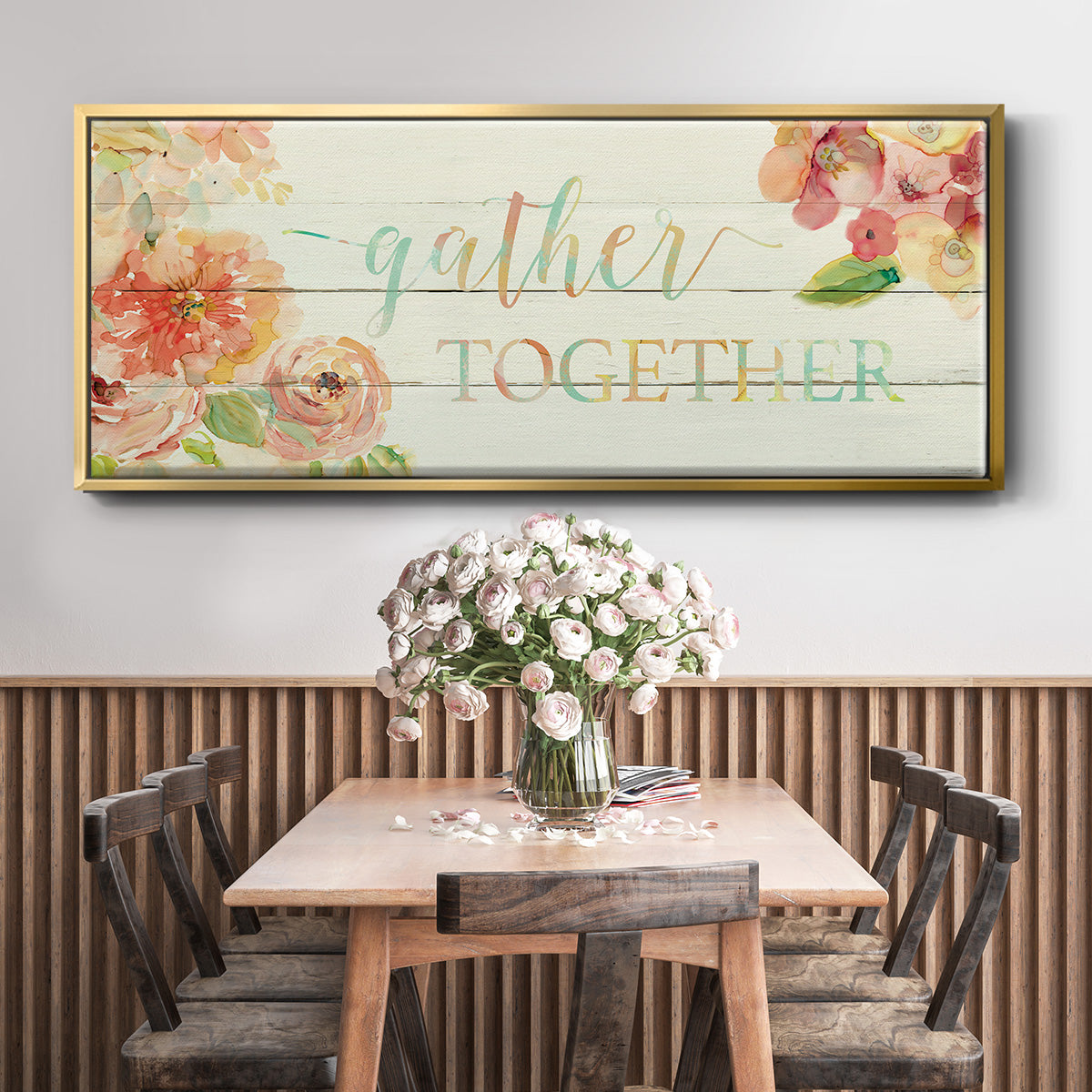 Gather Together - Floater Framed Canvas Print