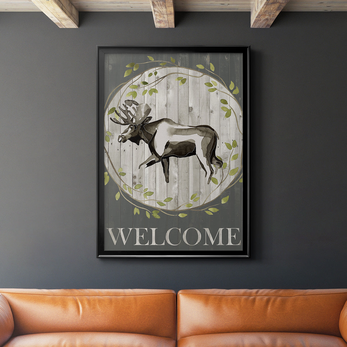 Woodland Welcome IV - Modern Framed Canvas Print