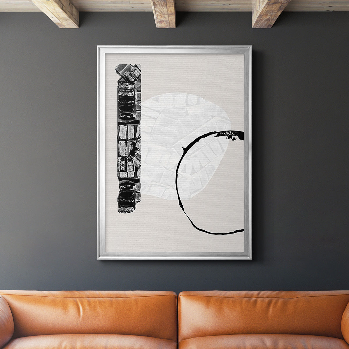 Zen Shapes I - Modern Framed Canvas Print