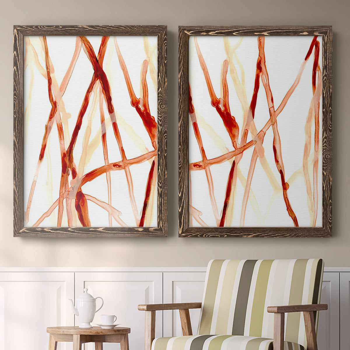 Runnel V - Premium Framed Canvas 2 Piece Set - Ready to Hang