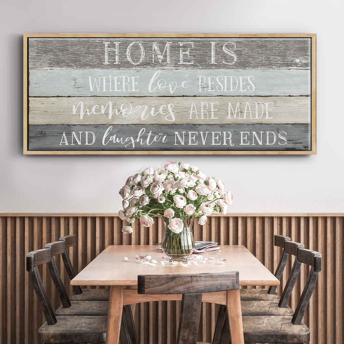 Home Is Where - Floater Framed Canvas Print