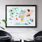 Animal Map - Modern Framed Art Print