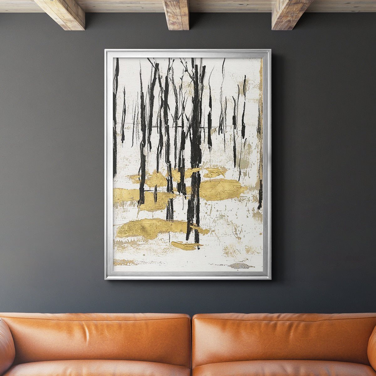 Gilded Winter I - Modern Framed Canvas Print