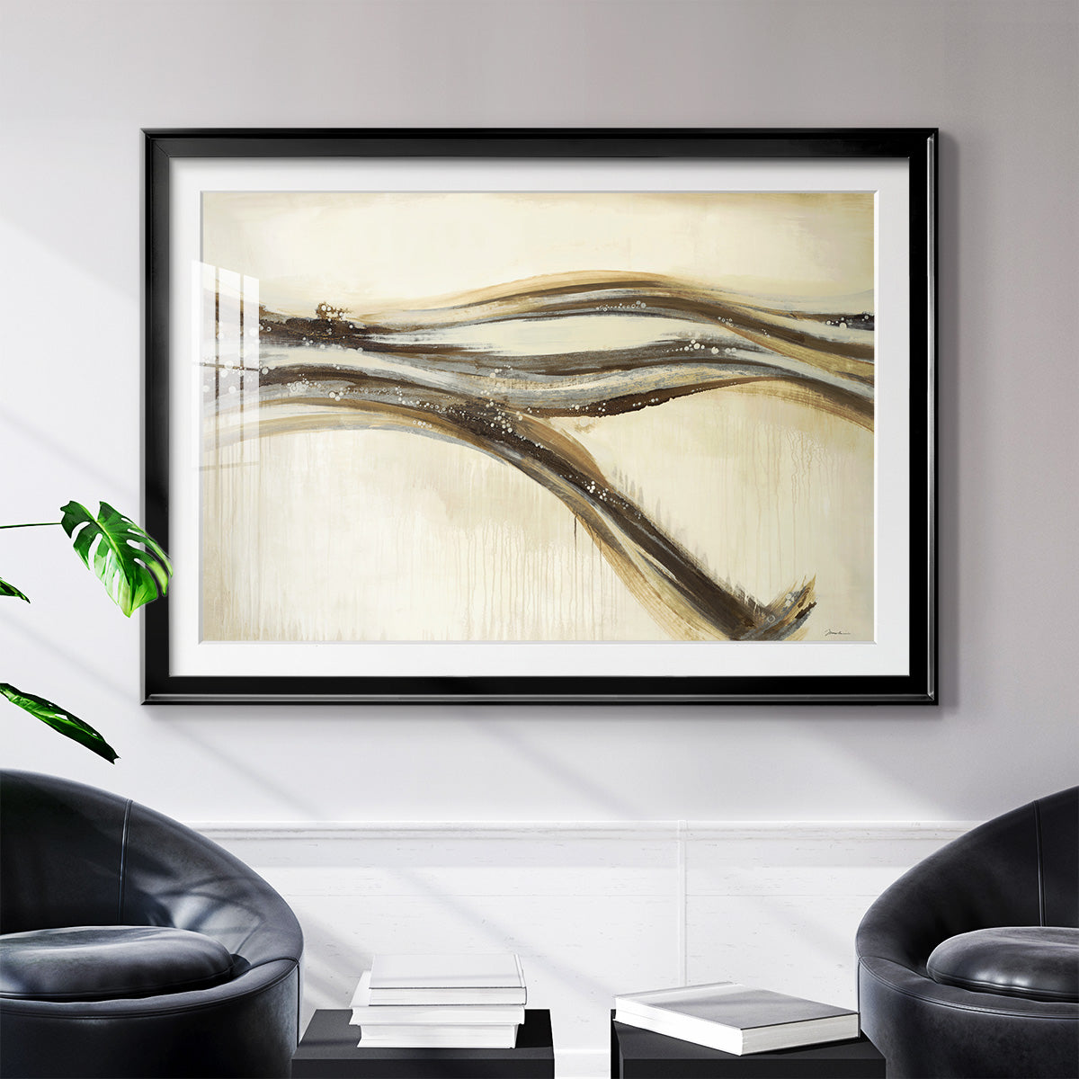 Catching a Metallic Wave - Modern Framed Art Print